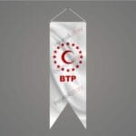 BTP Beyaz Kırlangıç Bayrak 50x150 cm