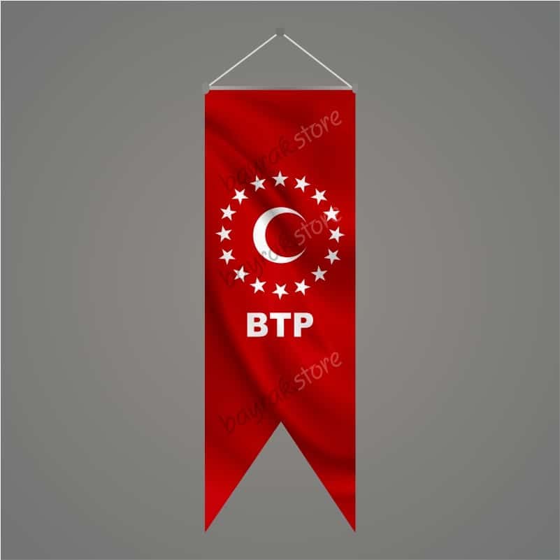 Btp-kırlangıc-50x150-kırmızı BTP Kırmızı Kırlangıç Bayrak 50x150 cm - Görsel 1