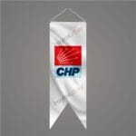 Chp Beyaz Kırlangıç Bayrak 50x150 cm