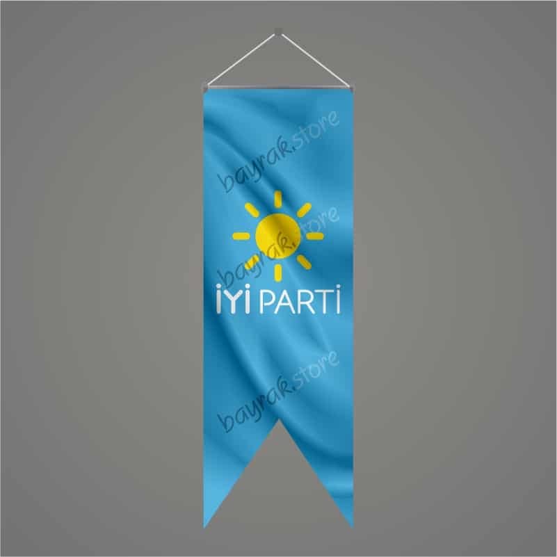 iyi-parti-kırlangıc-turkuaz-50x150 İyi Parti Mavi Kırlangıç Bayrak 50x150 cm - Görsel 1