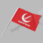 Yeniden Refah Partisi 50×75 cm Raşel Sopalı Bayrak (Kırmızı Zeminli) - Görsel 2