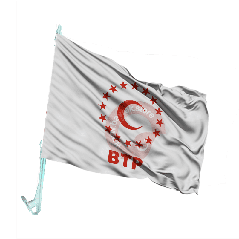 bağımsız-türkiye-partisi-otofors-beyaz BTP Otofors Bayrağı Beyaz 30×45 Cm - Görsel 1