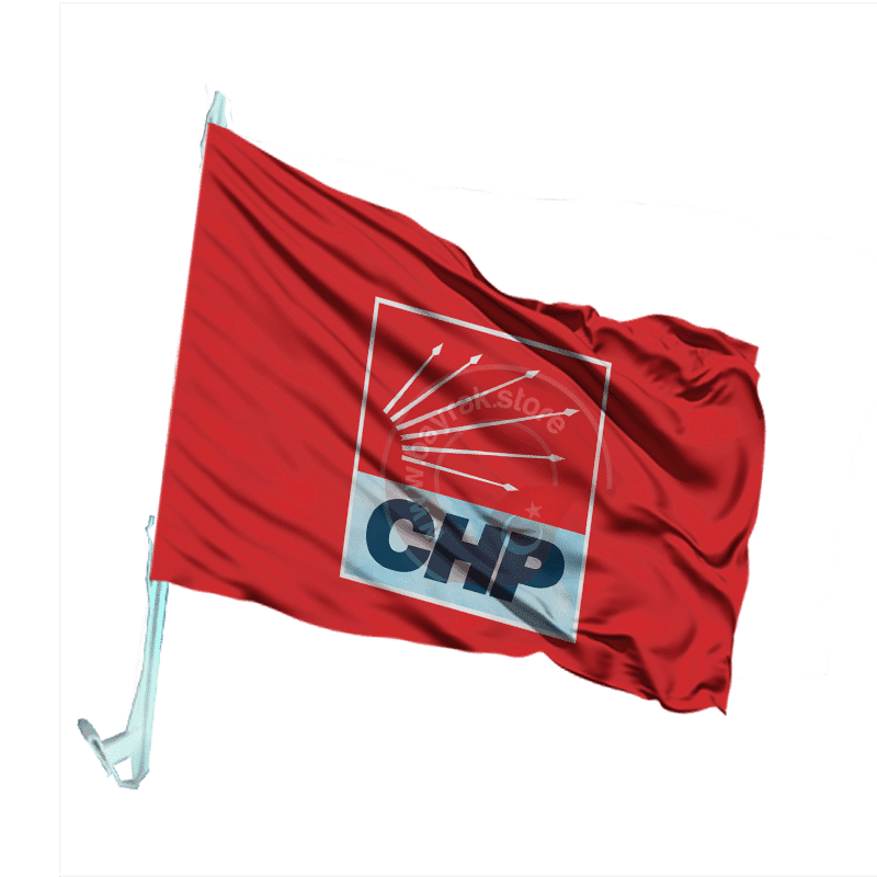 chp-otofors-kırmızı CHP Otofors Bayrağı Kırmızı 30×45 Cm - Görsel 1