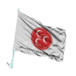Milliyetçi Hareket Partisi Otofors Bayrağı Beyaz 30×45 Cm