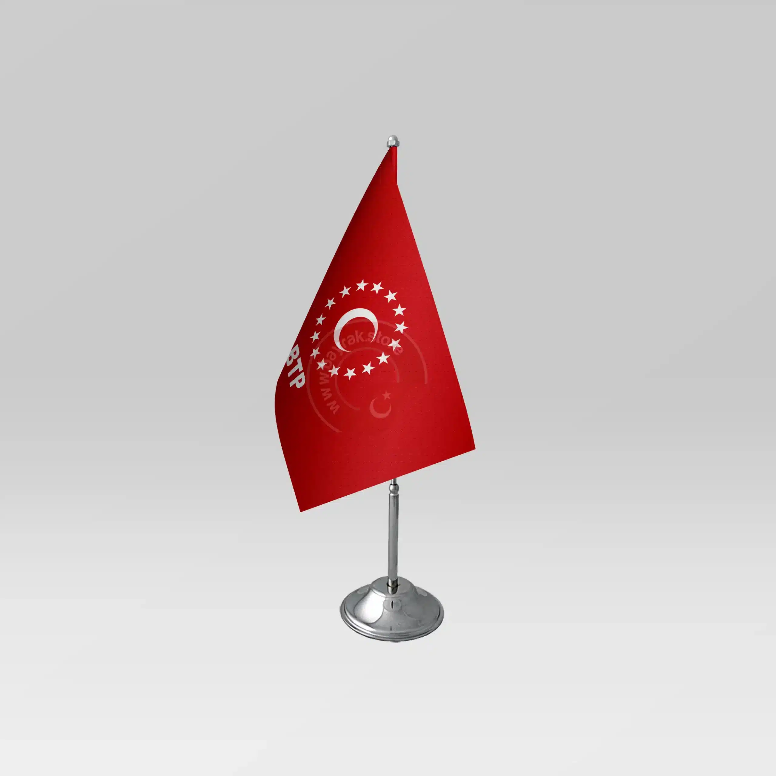 tekli-masa-btp-kırmızı BTP Tekli Masa Bayrağı Kırmızı Takım - Görsel 1