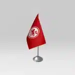 Demokrat Parti Tekli Masa Bayrağı Kırmızı Takım