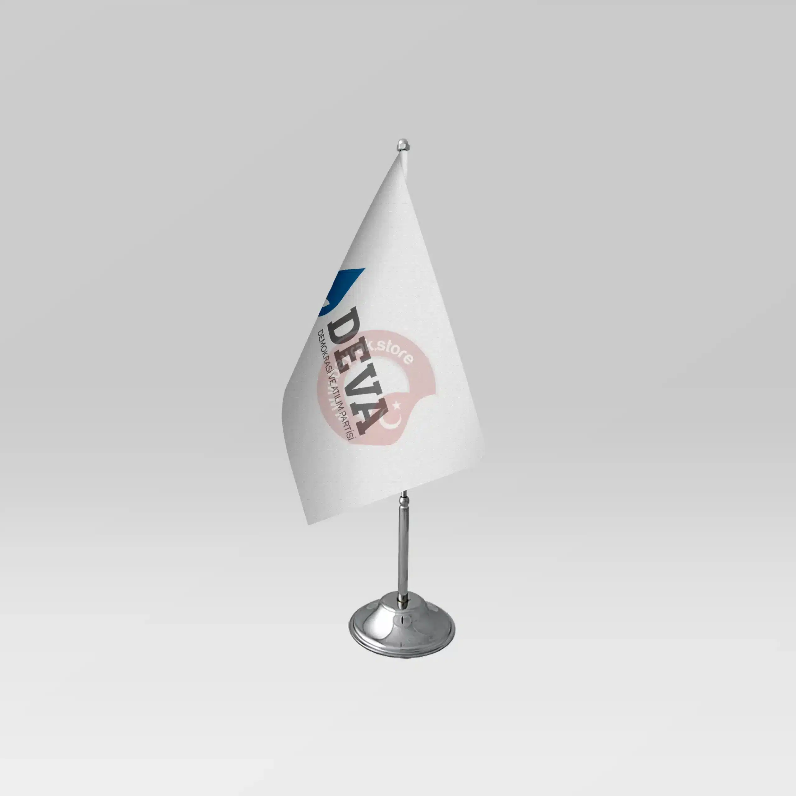 tekli-masa-deva-partisi-beyaz Deva Partisi Tekli Masa Bayrağı Beyaz Takım - Görsel 1
