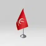 Yeniden Refah Partisi Tekli Masa Bayrağı Kırmızı Takım
