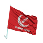 Yeniden Refah Partisi Otofors Bayrağı Kırmızı 30×45 Cm