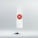 Demokrat Parti Yelken Bayrak Beyaz (75×300)