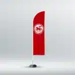 Demokrat Parti Yelken Bayrak Kırmızı (75×300)
