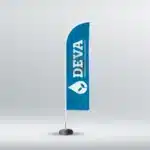 Deva Partisi Yelken Bayrak Mavi (75×300)