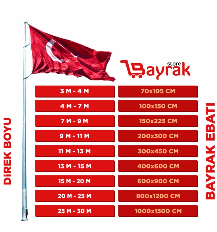 bayrak olculeri 1 bayrağı