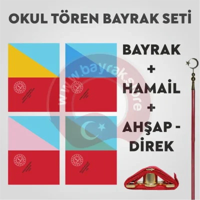 Okul Flaması Tören Takım Seti