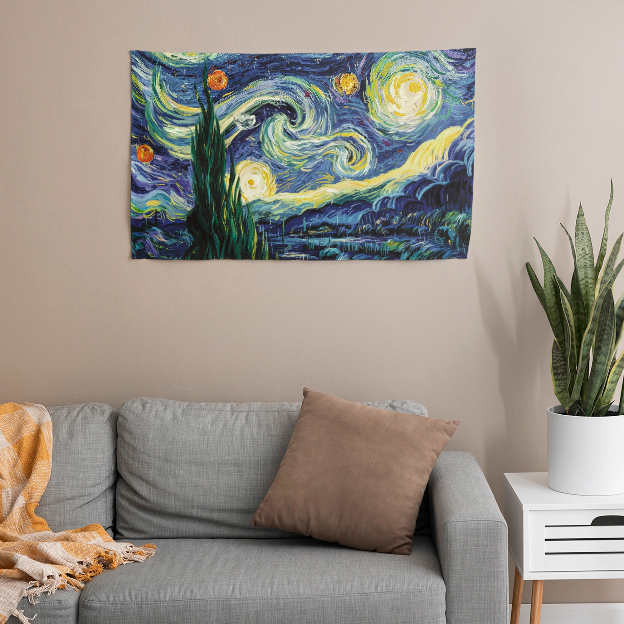 Van Gogh Yıldızlı Gece Duvar Örtüsü Van Gogh Yıldızlı Gece Duvar Örtüsü Satın Al