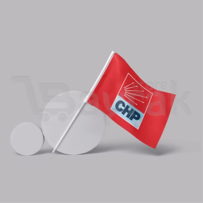chp sopali bayrak kirmizi 2 bayrağı