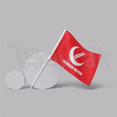 yeniden refah partisi sopali bayrak kirmizi 2 bayrağı