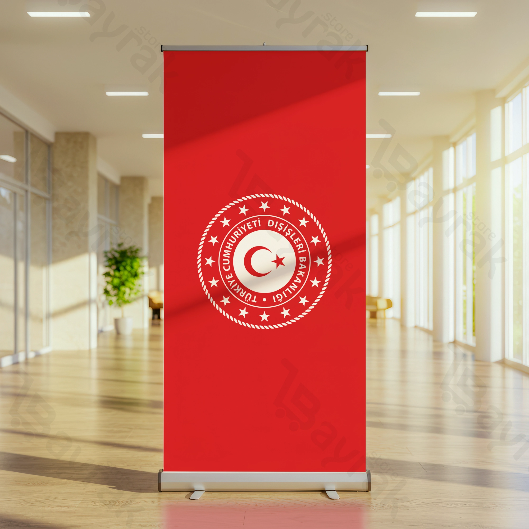 Dışişleri Bakanlığı kırmızı rollup banner Dışişleri Bakanlığı Roll Up Banner - Görsel 1