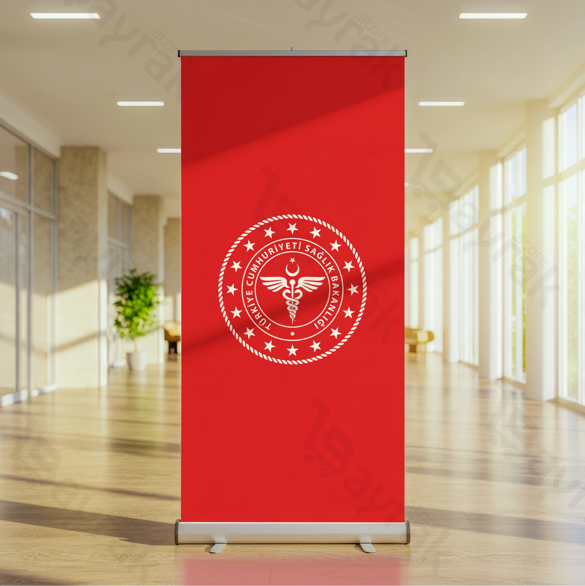 Sağlık bakanlığı roll up banner kırmızı Sağlık Bakanlığı Roll Up Banner - Görsel 1