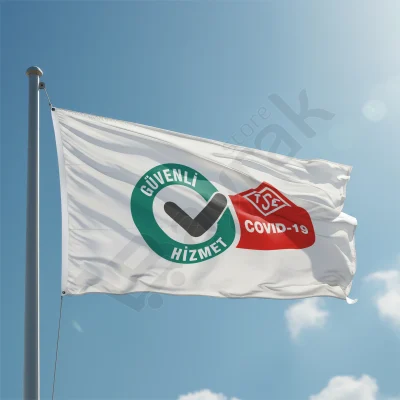 TSE Covid-19 Güvenli Hizmet Bayrağı Görsel
